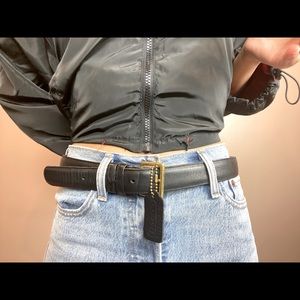 Coach leather belt